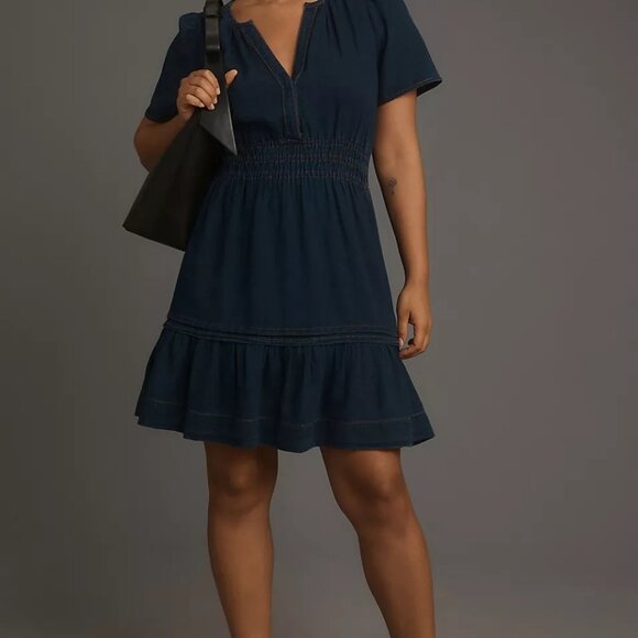 ANTHROPOLOGIE THE SOMERSET MINI DRESS PLUS SIZE 1X NWT - Picture 3 of 4